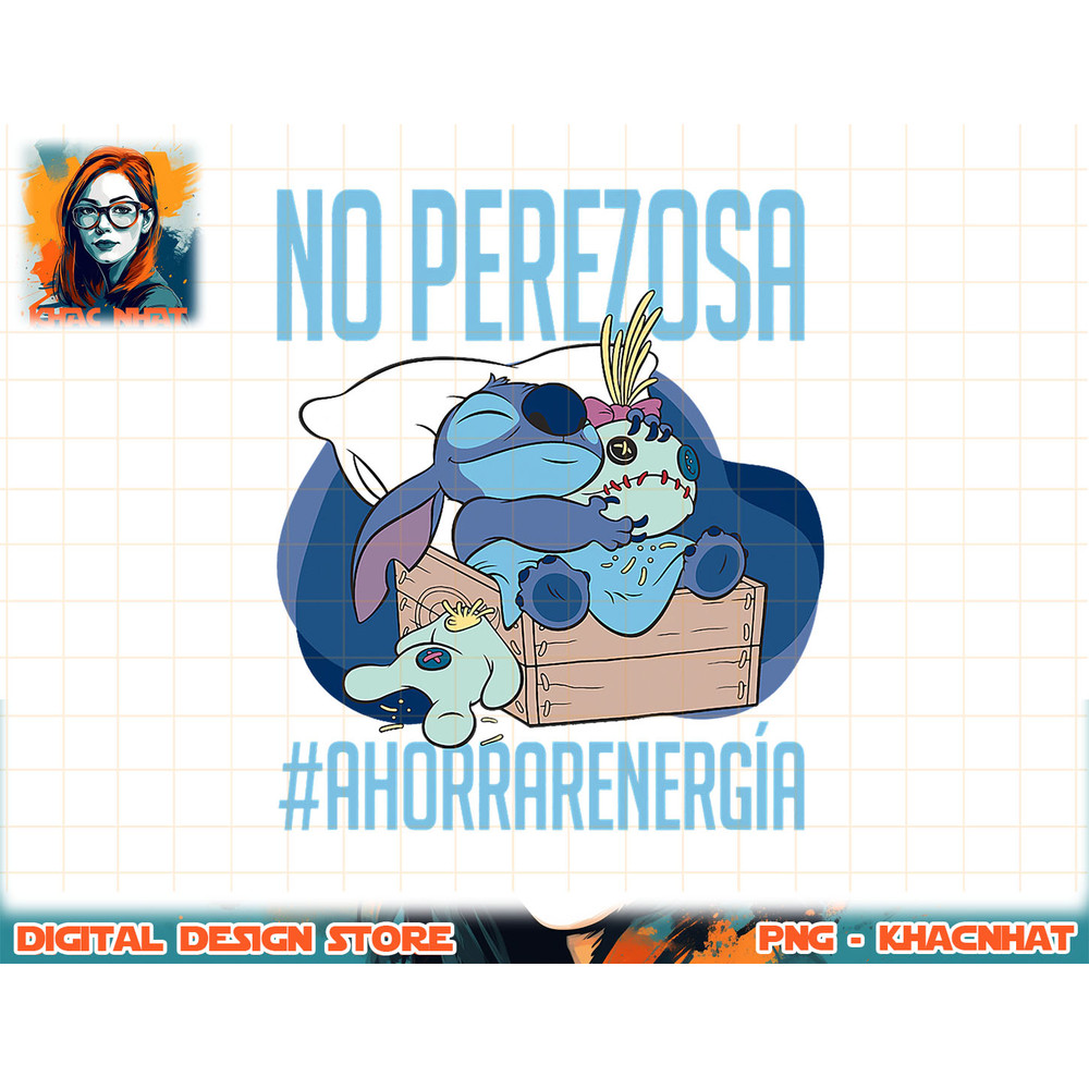 Disney Lilo & Stitch No Perezosa Ahorrarenergia Spanish T-Shirt copy.jpg