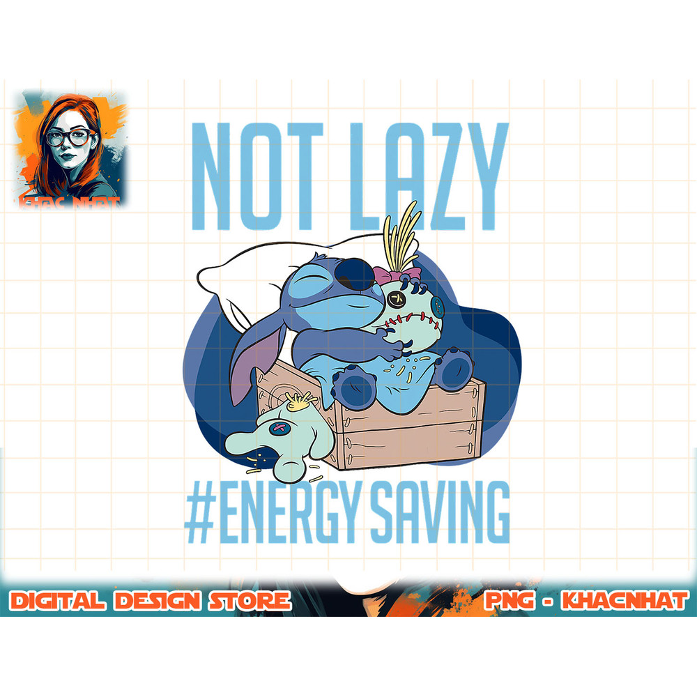Disney Lilo & Stitch Not Lazy Energy Saving T-Shirt copy.jpg