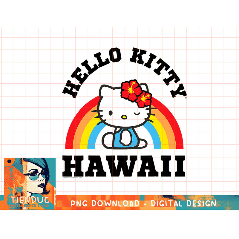 Hello Kitty Hawaii Rainbow Tee Shirt copy.jpg