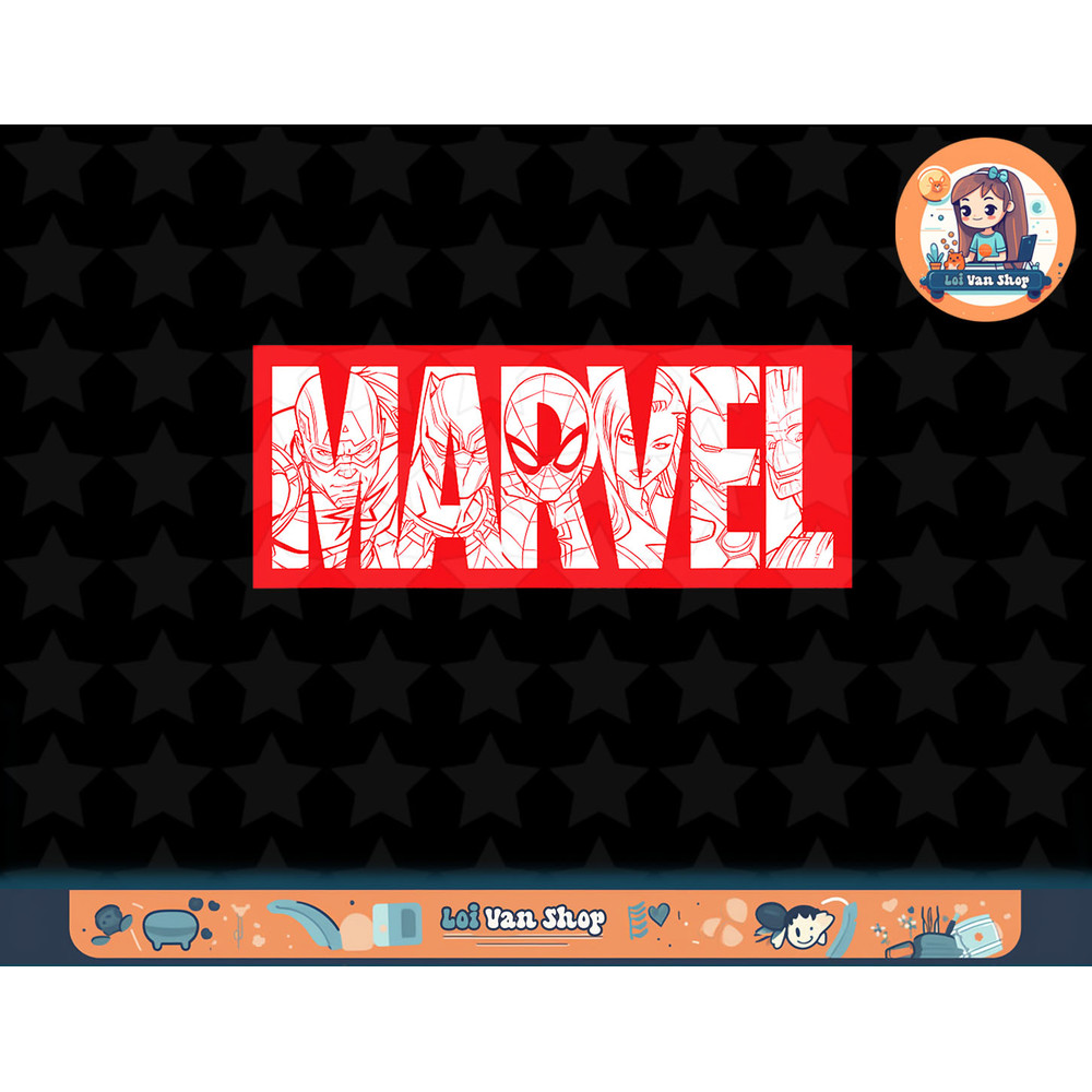 Marvel Logo Comics Red Super Heroes Avengers and More T-Shirt copy.jpg