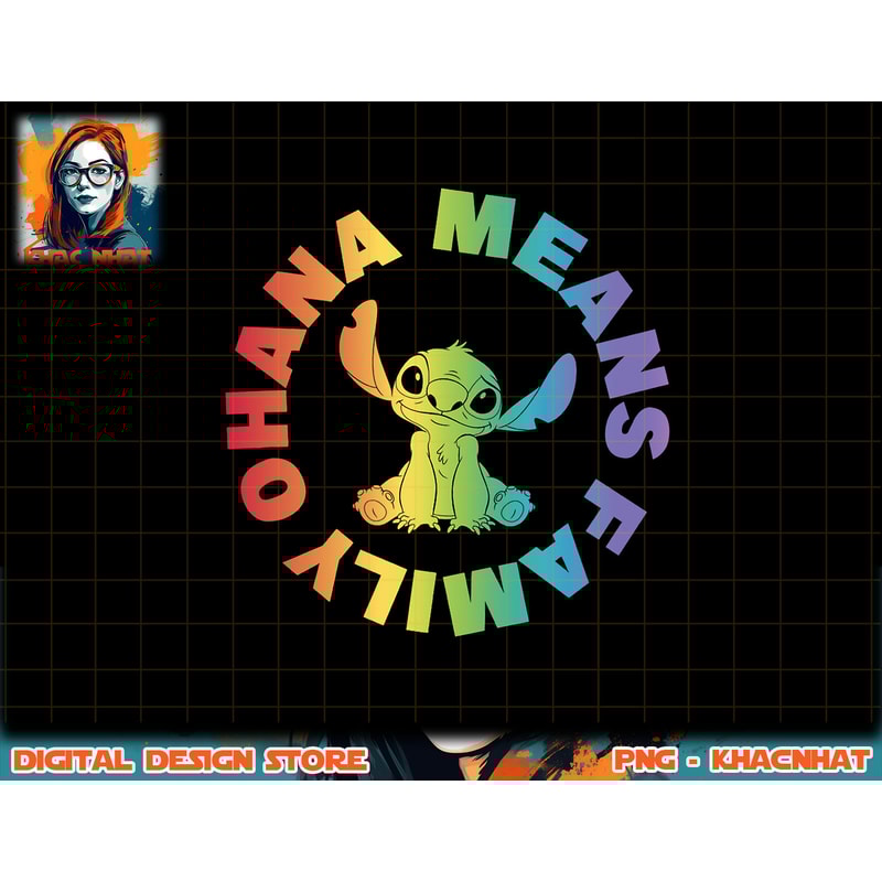 Disney Lilo & Stitch Ohana Means Family Rainbow Circle T-Shirt copy.jpg