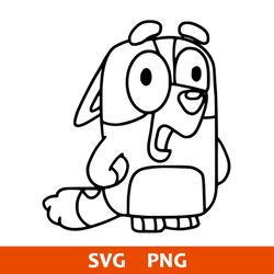 Penguin Bingo Outline Svg, Bluey Bingo Svg, Bluey Svg, Cartoon Svg, Png Digital File