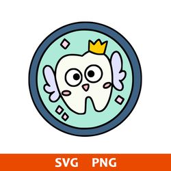 toothfairy sticker svg, bluey svg, cartoon svg, png digital file