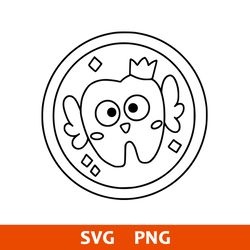 Toothfairy Sticker Outline Svg, Bluey Svg, Cartoon Svg, Png Digital File