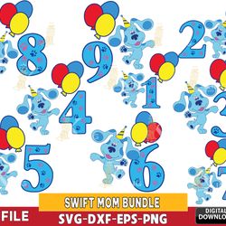 blues clues birthday bundle svg,blues clues number svg , digital download