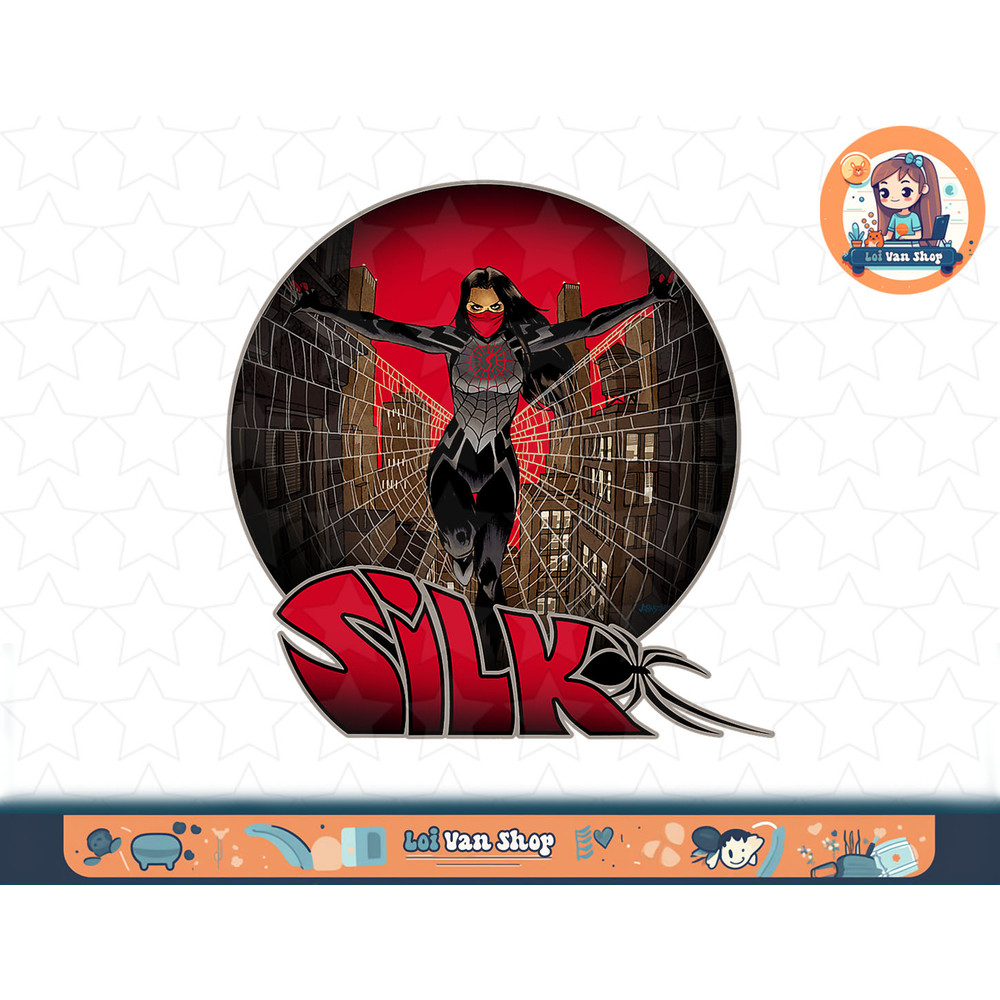 Marvel Silk The Ultimate City Skyline Profile Badge T-Shirt T-Shirt copy.jpg