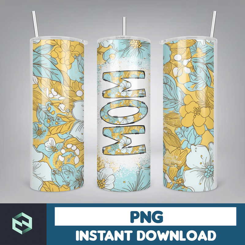 MOM Bleach Tumbler, 20 oz Skinny Tumbler Sublimation Design, Floral, Digital Download, Straight & Tapered Tumbler Wrap PNG (28).jpg