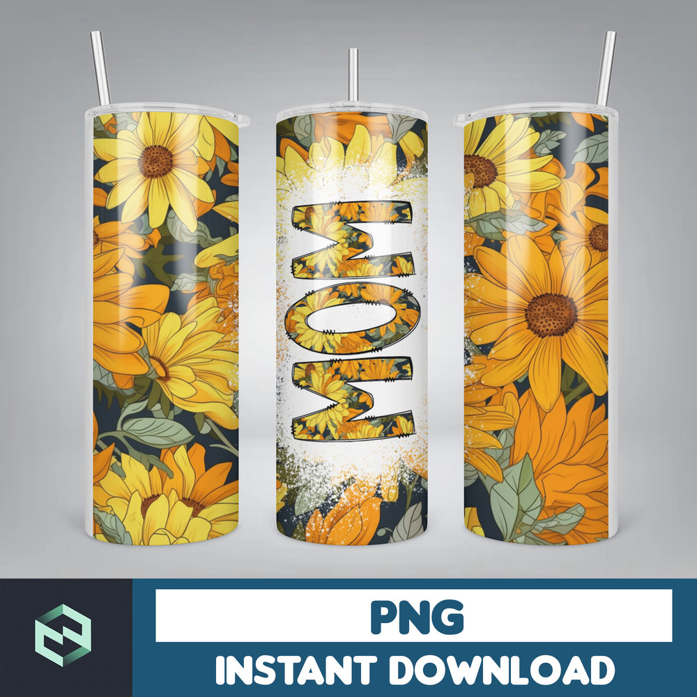 MOM Bleach Tumbler, 20 oz Skinny Tumbler Sublimation Design, Floral, Digital Download, Straight & Tapered Tumbler Wrap PNG (3).jpg