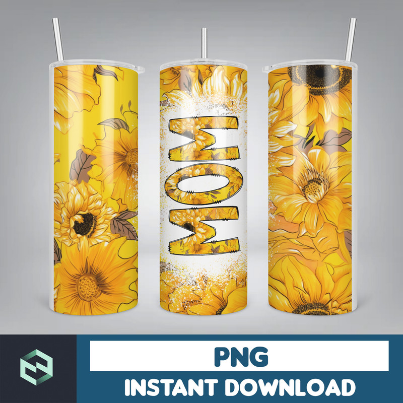 MOM Bleach Tumbler, 20 oz Skinny Tumbler Sublimation Design, Floral, Digital Download, Straight & Tapered Tumbler Wrap PNG (4).jpg