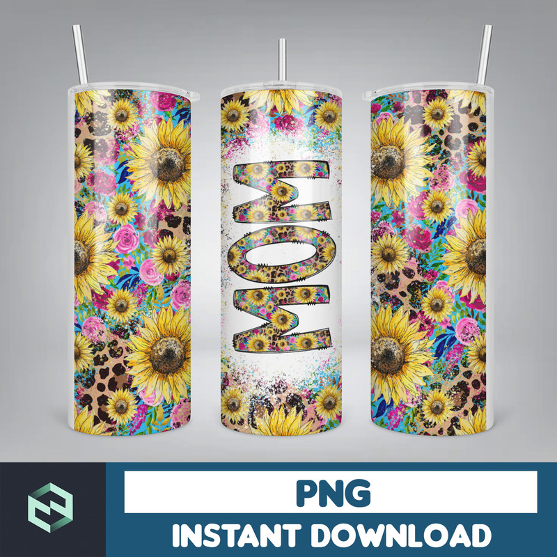 MOM Bleach Tumbler, 20 oz Skinny Tumbler Sublimation Design, Floral, Digital Download, Straight & Tapered Tumbler Wrap PNG (41).jpg