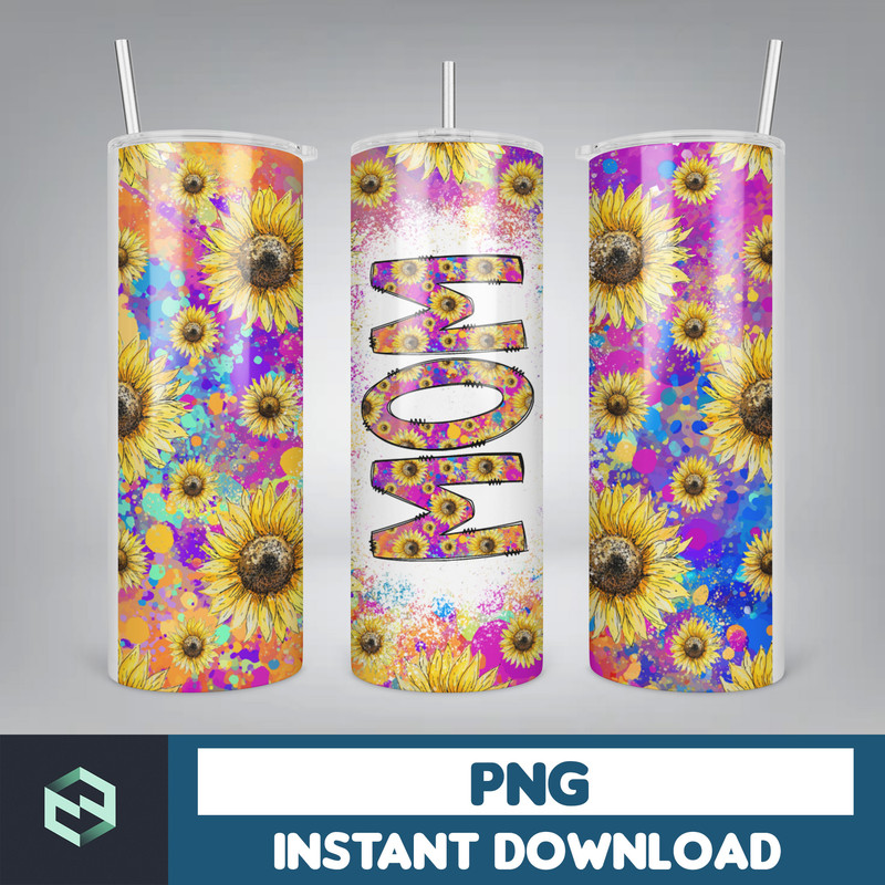 MOM Bleach Tumbler, 20 oz Skinny Tumbler Sublimation Design, Floral, Digital Download, Straight & Tapered Tumbler Wrap PNG (42).jpg