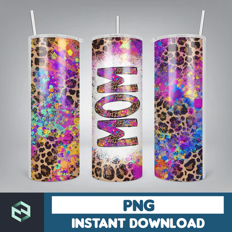 MOM Bleach Tumbler, 20 oz Skinny Tumbler Sublimation Design, Floral, Digital Download, Straight & Tapered Tumbler Wrap PNG (46).jpg