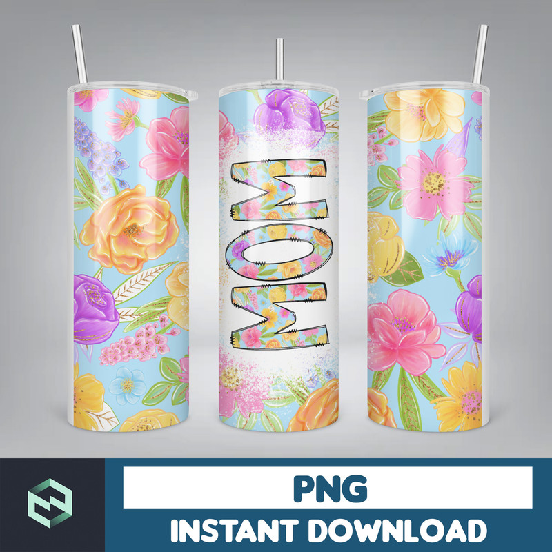 MOM Bleach Tumbler, 20 oz Skinny Tumbler Sublimation Design, Floral, Digital Download, Straight & Tapered Tumbler Wrap PNG (56).jpg