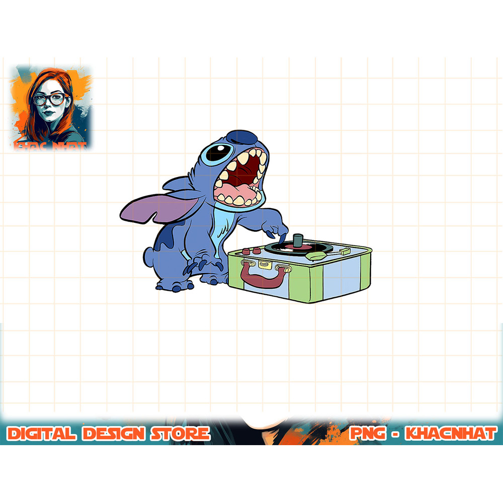 Disney Lilo & Stitch Record Player Stitch T-Shirt copy.jpg