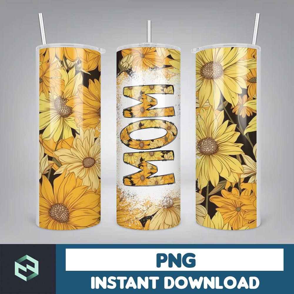 MOM Bleach Tumbler, 20 oz Skinny Tumbler Sublimation Design, Floral, Digital Download, Straight & Tapered Tumbler Wrap PNG (6).jpg