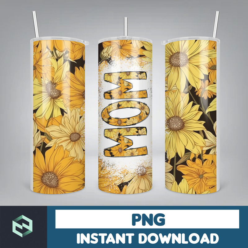 MOM Bleach Tumbler, 20 oz Skinny Tumbler Sublimation Design, Floral, Digital Download, Straight & Tapered Tumbler Wrap PNG (6).jpg
