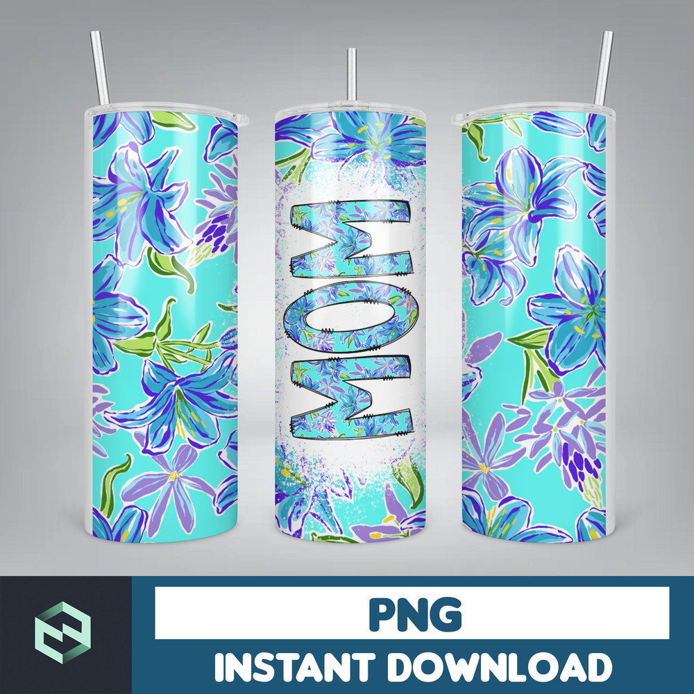 MOM Bleach Tumbler, 20 oz Skinny Tumbler Sublimation Design, Floral, Digital Download, Straight & Tapered Tumbler Wrap PNG (63).jpg