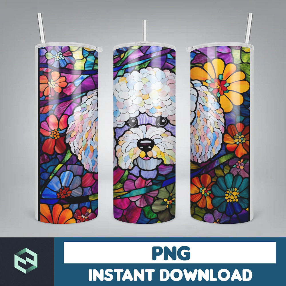 Stained Glass Tumbler Wrap PNG, Straight Tumbler, Design, 20oz Straight Tumbler, Sunflower Tumbler Wrap, Digital Download (10).jpg