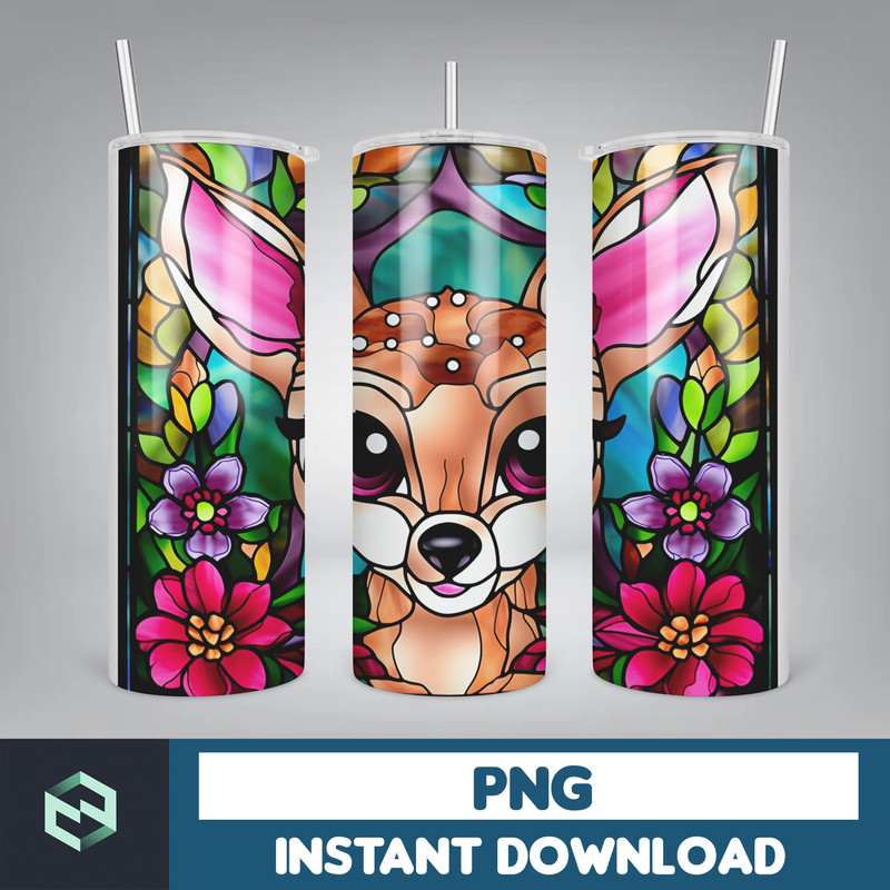 Stained Glass Tumbler Wrap PNG, Straight Tumbler, Design, 20oz Straight Tumbler, Sunflower Tumbler Wrap, Digital Download (115).jpg