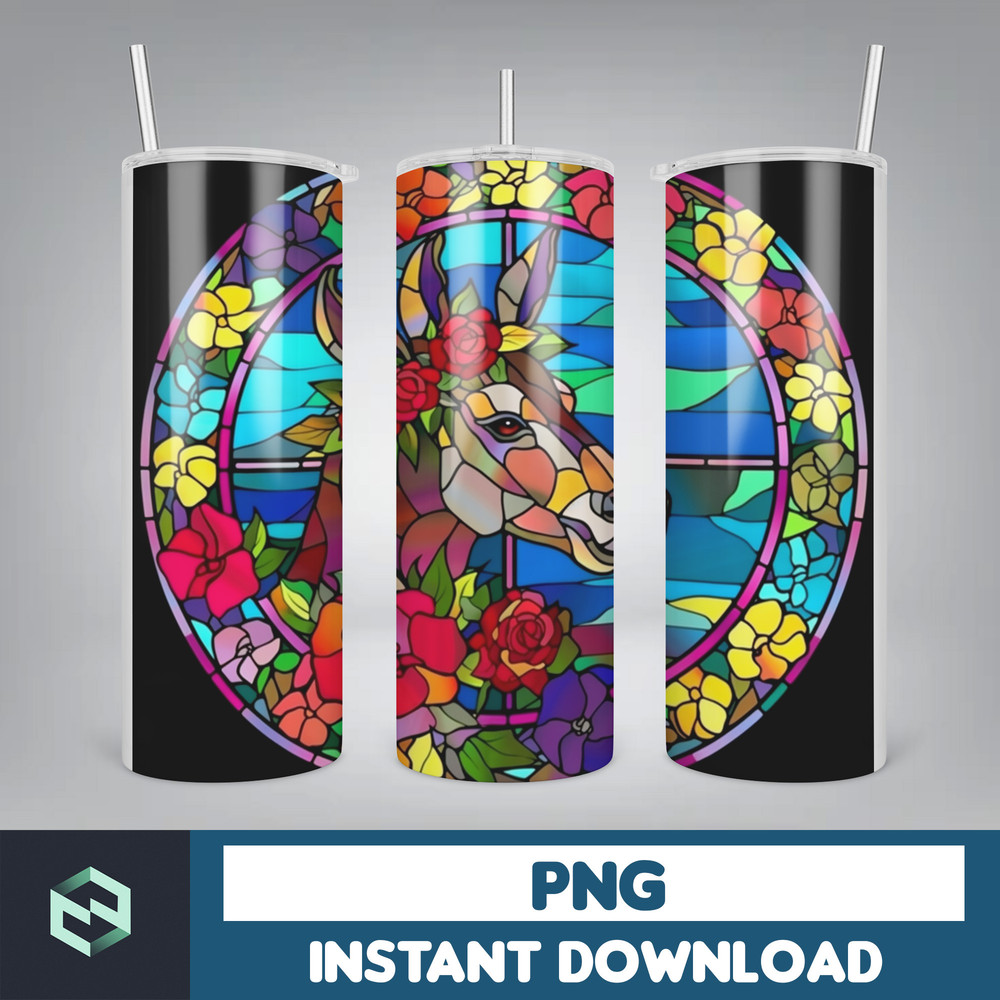 Stained Glass Tumbler Wrap PNG, Straight Tumbler, Design, 20oz Straight Tumbler, Sunflower Tumbler Wrap, Digital Download (35).jpg