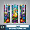 Stained Glass Tumbler Wrap PNG, Straight Tumbler, Design, 20oz Straight Tumbler, Sunflower Tumbler Wrap, Digital Download (37).jpg