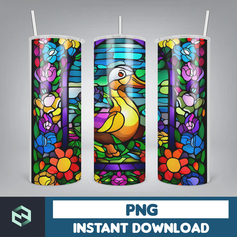 Stained Glass Tumbler Wrap PNG, Straight Tumbler, Design, 20oz Straight Tumbler, Sunflower Tumbler Wrap, Digital Download (37).jpg