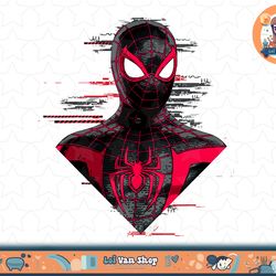marvel spider-man miles morales glitch big face t-shirt copy