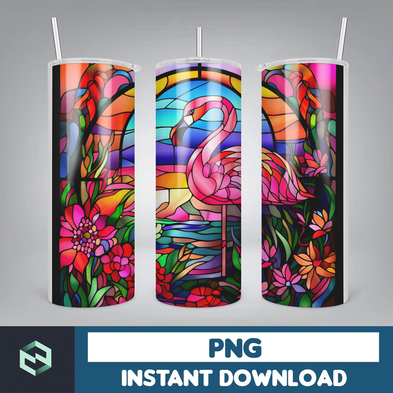 Stained Glass Tumbler Wrap PNG, Straight Tumbler, Design, 20oz Straight Tumbler, Sunflower Tumbler Wrap, Digital Download (43).jpg
