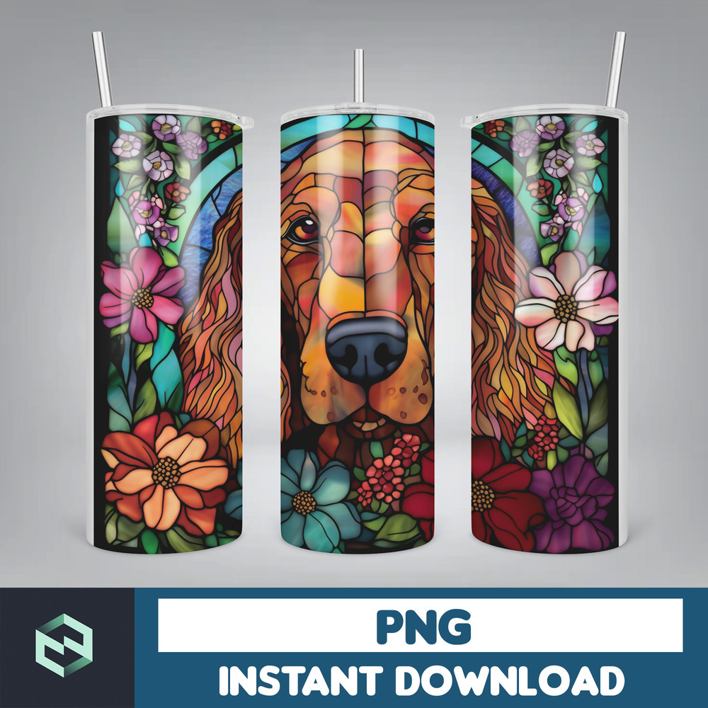 Stained Glass Tumbler Wrap PNG, Straight Tumbler, Design, 20oz Straight Tumbler, Sunflower Tumbler Wrap, Digital Download (57).jpg