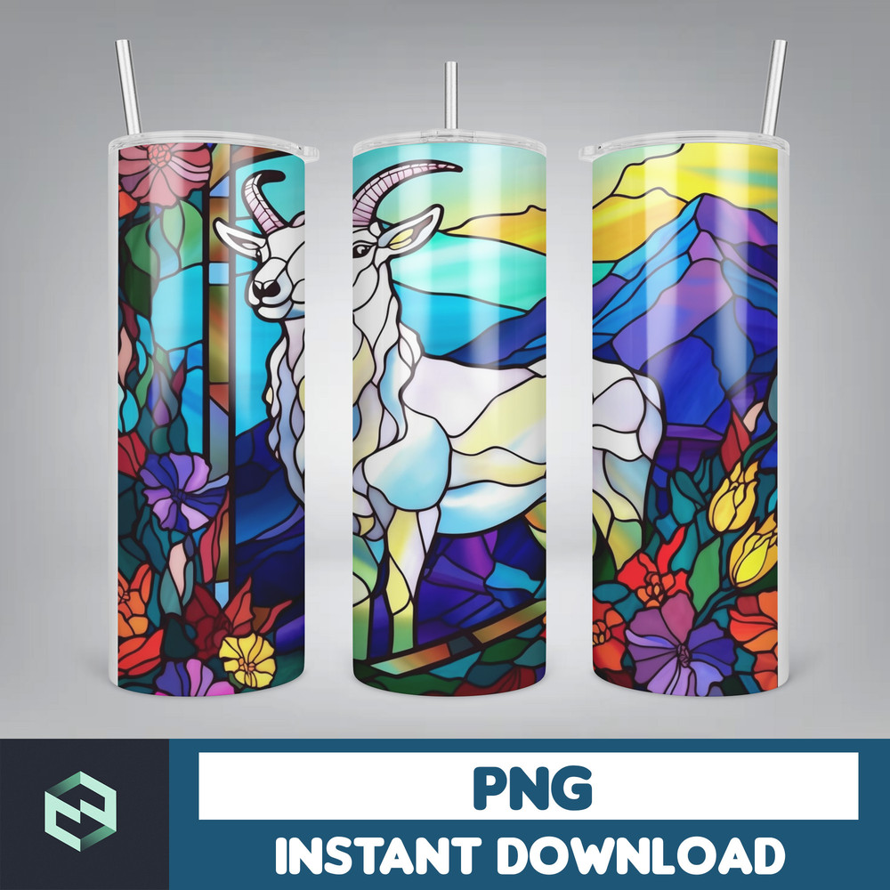 Stained Glass Tumbler Wrap PNG, Straight Tumbler, Design, 20oz Straight Tumbler, Sunflower Tumbler Wrap, Digital Download (67).jpg