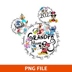 November 2022 Grandpa Mouse Png, Disney Family Vacation Png, Disney Png Digital File