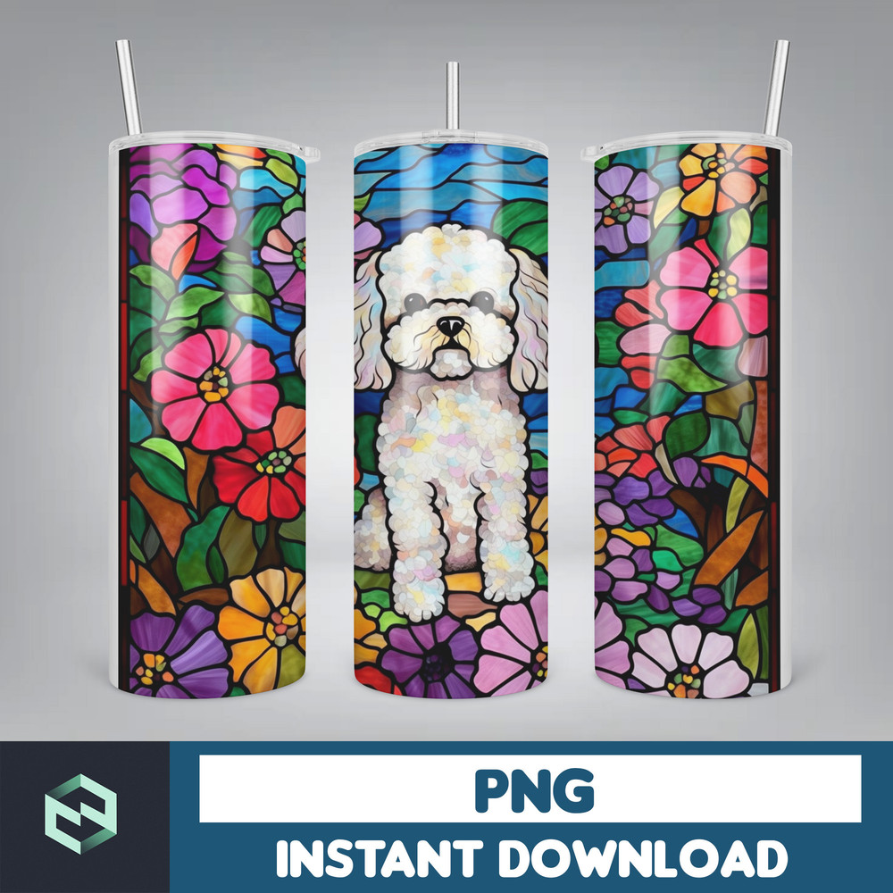 Stained Glass Tumbler Wrap PNG, Straight Tumbler, Design, 20oz Straight Tumbler, Sunflower Tumbler Wrap, Digital Download (9).jpg