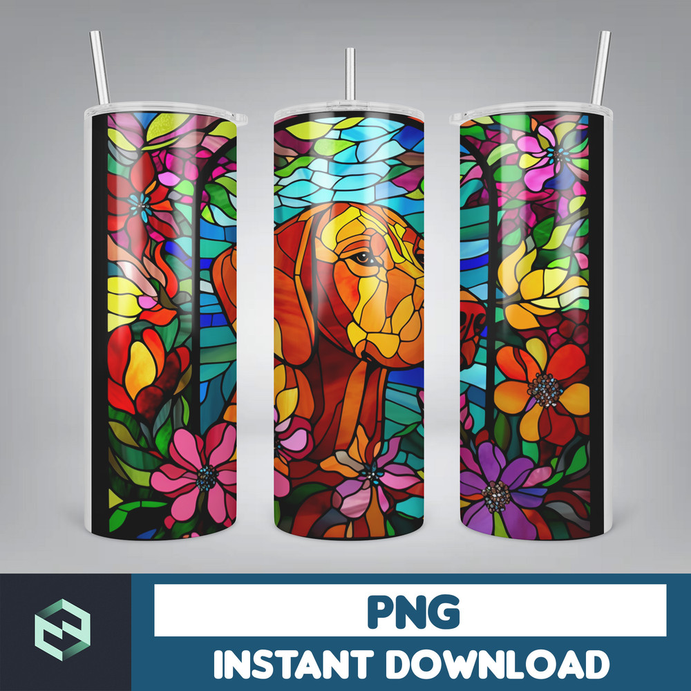 Stained Glass Tumbler Wrap PNG, Straight Tumbler, Design, 20oz Straight Tumbler, Sunflower Tumbler Wrap, Digital Download (94).jpg