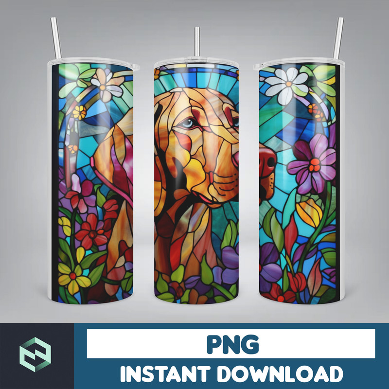 Stained Glass Tumbler Wrap PNG, Straight Tumbler, Design, 20oz Straight Tumbler, Sunflower Tumbler Wrap, Digital Download (95).jpg