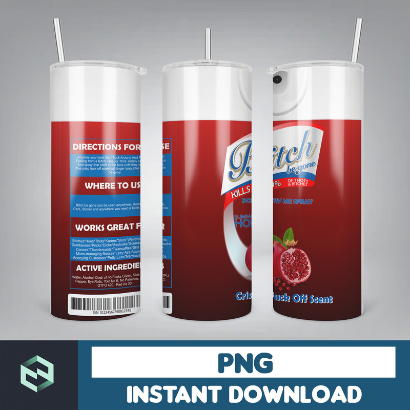 Bitch be gone Spray Tumbler Png rainbow middle finger bitch spray Elimantes hoes Crisp Fuck off scent lysol spray can Tumbler png (5).jpg