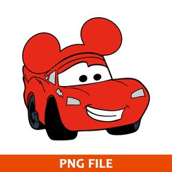 Lightning McQueen Mickey Ears Png, Cars Pixar Png, Mickey Png, Disney Png Digital File