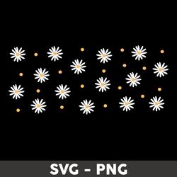 flower svg, flower libbey glass can svg, chrysanthemum svg, checker svg, mother's day svg - digital file