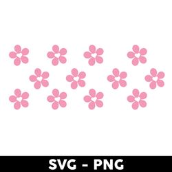 flower svg, checkered flower svg, flower libbey glass can svg, checker svg, mother's day svg - digital file