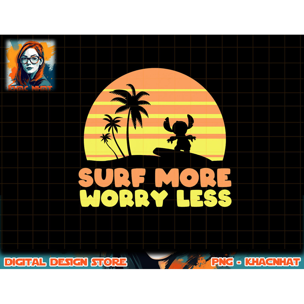 Disney Lilo & Stitch Surf More Worry Less T-Shirt copy.jpg