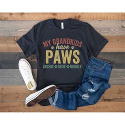 dog grandma shirt, cat grandma shirt, funny dog lover gift, dog owner shirt, personalized custom dog & cat names tee, my