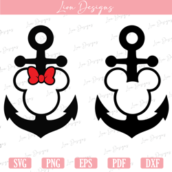 anchor mouse head svg, cruise svg, captain svg, captain mouse svg, family cruise svg