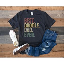 doodle dad shirt, best doodle dad ever, retro vintage goldendoodle, gift for labradoodle lover dad, dog owner shirt, gol