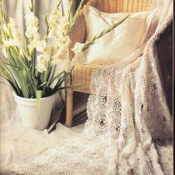 Lace Bedspread Crochet diagram - Blancet Vintage pattern - Digital PDF download