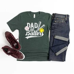 dad of ballers funny dad of baseball and softball player t-shirt, softball, softball shirt, spost dad svg, baseball dad