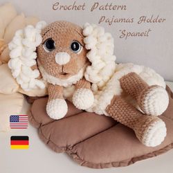 Crochet dog pattern - amigurumi pattern spaniel puppy, soft toy pattern - lovey animal pattern, tutorial BIG toy.