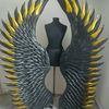 Standing black wings Angel wings wall decor gold black backdrop.jpeg