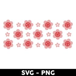 groovy libbey glass can svg, groovy svg, flower svg, checker svg, mother's day svg - digital file