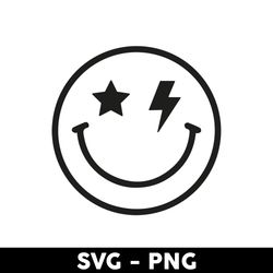 smiley face icon svg, groovy libbey glass can svg, groovy svg, mother's day svg - digital file