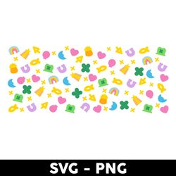 lucky charms svg, lucky charms libbey glass can svg, groovy svg, checkerboard svg, mother's day svg - digital file