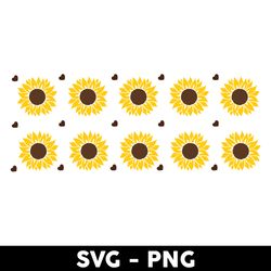 plants svg, plants libbey glass can svg, sunflowers svg, checkerboard svg, mother's day svg - digital file